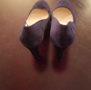 Navy Blue Suede Pump